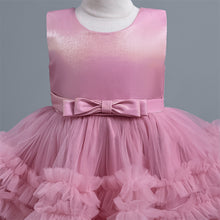 Load image into Gallery viewer, Baby Girl Dress Tulle Sleeveless Bow Party Princess Dress Multi Layered Lace Dress Toddler Girl Birthday Party Costume Children Princess Cute Elegant Round Neck Dress Fashion Designs Wedding Tutu Gown