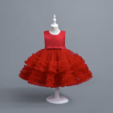 Load image into Gallery viewer, Baby Girl Dress Tulle Sleeveless Bow Party Princess Dress Multi Layered Lace Dress Toddler Girl Birthday Party Costume Children Princess Cute Elegant Round Neck Dress Fashion Designs Wedding Tutu Gown