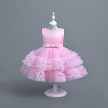 Load image into Gallery viewer, Baby Girl Dress Tulle Sleeveless Bow Party Princess Dress Multi Layered Lace Dress Toddler Girl Birthday Party Costume Children Princess Cute Elegant Round Neck Dress Fashion Designs Wedding Tutu Gown