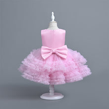 Load image into Gallery viewer, Baby Girl Dress Tulle Sleeveless Bow Party Princess Dress Multi Layered Lace Dress Toddler Girl Birthday Party Costume Children Princess Cute Elegant Round Neck Dress Fashion Designs Wedding Tutu Gown