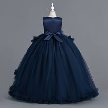 Load image into Gallery viewer, Girls Princess Dress High-end Flower Girl Lace Embroidery Wedding Bridesmaid Princess Pageant Long Dress Kids Party Maxi Vintage Dresses Banquet Maxi Prom Ball Gown for children 120cm to 170cm in height