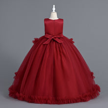 Load image into Gallery viewer, Girls Princess Dress High-end Flower Girl Lace Embroidery Wedding Bridesmaid Princess Pageant Long Dress Kids Party Maxi Vintage Dresses Banquet Maxi Prom Ball Gown for children 120cm to 170cm in height