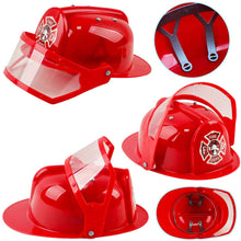 Load image into Gallery viewer, Washable Fireman Costume Set w/Storage Backpack Real Water Shooting Extinguisher Halloween Role Play Set Great Christmas Gift for Kids