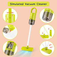 Load image into Gallery viewer, Kids Play Trolley Cleaning Set - Educational Toy Cleaning Set for Toddlers, Children’s Role Play Cleaning Tools with Housekeeping Cart, Broom, and Dust Pan, 12 Pieces Pretend Play Set for Boys and Girls Ages 3-8