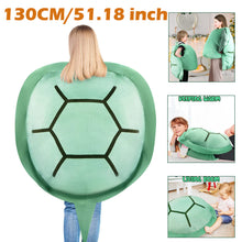 Load image into Gallery viewer, 130CM Wearable Turtle Shell Fancy Dress Costume Multi-Purpose Sea Turtle Costume Children Adult Turtle Plush Pillow Birthday Gift