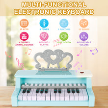 Load image into Gallery viewer, 25 Keys Piano Keyboard Toy Kids Music Toy with Microphone Birthday Xmas Gift for Kids