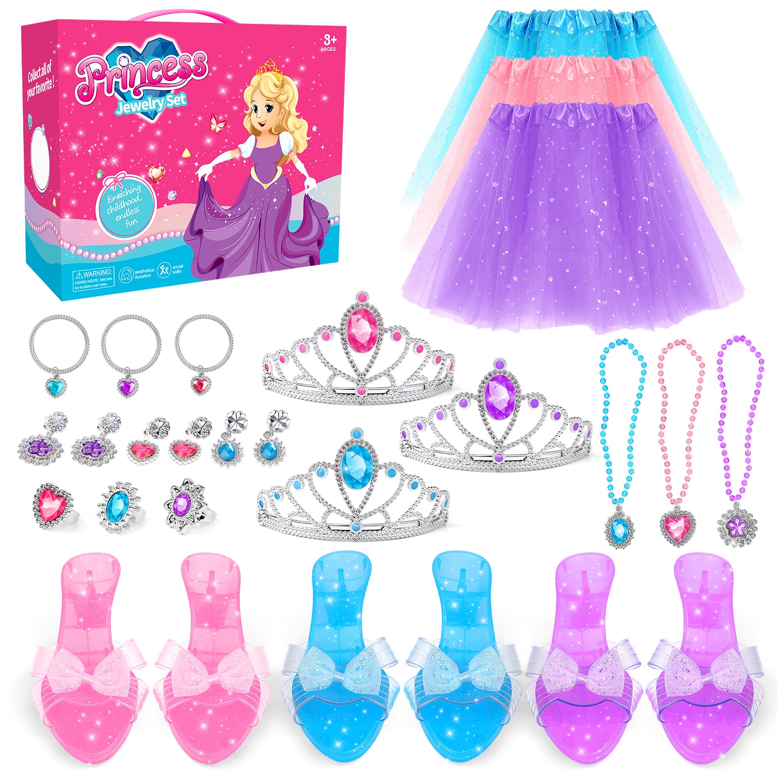 Princess Dress Up And Makeup Toy Set For Girls Complete Pretend Play Princess Dress Up And Makeup Toy Set For Girls Complete Pretend Play