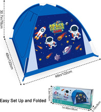 Load image into Gallery viewer, Space Play Tent Indoor Outdoor Toddler Tent Kids Tent Space Castle Playhouse Pop Up Play Tents for Christmas Birthday Gifts for Kids