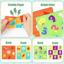 Load image into Gallery viewer, Baby Tissue Box Toy Baby Sensory Toys Early Year Educational Learning Baby Magic Tissue Box with Rattle Mirror Crinkle Tissue Papers Scarves