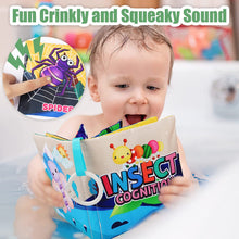 Load image into Gallery viewer, Baby Tissue Box Toy Baby Sensory Toys Early Year Educational Learning Baby Magic Tissue Box with Rattle Mirror Crinkle Tissue Papers Scarves