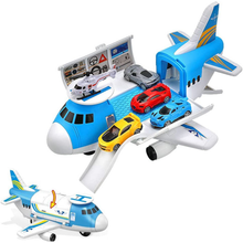 Load image into Gallery viewer, Transport Cargo Airplane Car Toy Play Set with Music and Light Toy Toddler Toys with Vehicle Car Toys Birthday Gifts for Kids