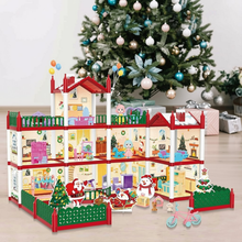 Load image into Gallery viewer, Christmas Doll House Playset, Dream House Pretend Doll House with Accessories Dolls House Garden Princess HouseBirthday Gifts (Two Floors)