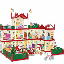 Load image into Gallery viewer, Christmas Doll House Playset, Dream House Pretend Doll House with Accessories Dolls House Garden Princess HouseBirthday Gifts (Two Floors)