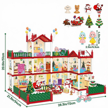 Load image into Gallery viewer, Christmas Doll House Playset, Dream House Pretend Doll House with Accessories Dolls House Garden Princess HouseBirthday Gifts (Two Floors)