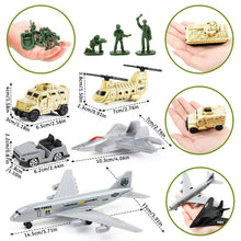 Load image into Gallery viewer, Army Men Playset Military Base Set with Military Vehicle Weapon Gear Accessories Vehicles Accessories and Play Map Great Army Toys