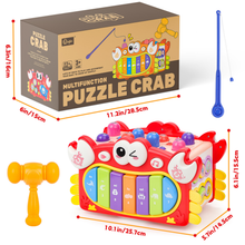 Load image into Gallery viewer, Crab Baby Activity Cube with Music, Lights, Shape Sorter & Educational Games – Interactive Learning Toy for Toddlers 12+ Months