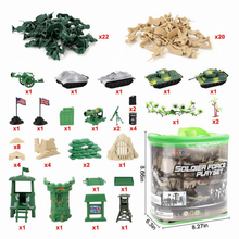Load image into Gallery viewer, 100‑Piece Military Play Set with Soldier Figures, Vehicles & Accessories – Portable Army Base Variety Pack with Carry Case – Imaginative Action Play for Kids Ages 3+