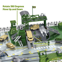 Load image into Gallery viewer, Army Men Playset Military Base Set with Military Vehicle Weapon Gear Accessories Vehicles Accessories and Play Map Great Army Toys
