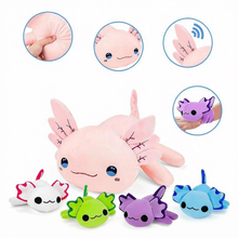 Load image into Gallery viewer, Axolotl Plush Toy Set-1PCS Cute Axolotl Stuffed Animals Soft Kawaii Plushies and 4PCS Cute Axolotl Slap Bracelet for Kids,Gifts for Girls & Boys, Bedroom Decor,Cuddle Buddy