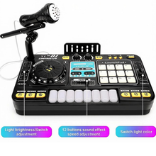 Load image into Gallery viewer, Kids DJ Mixer Music Toy with Microphone DJ Controller with Launchpad, Light-Up Keys, Sound Effects, Bluetooth Function Educational Musical Toy for Boys Girls Ages 3+ Kids Mixer Music Toy