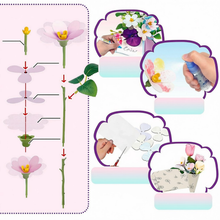 Load image into Gallery viewer, Fabulous Flowers DIY Flower Bouquet Kit for Kids Creative Arts and Crafts Gift for Girls Ages 3+, Colorful Artificial Flowers Educational STEM Toy