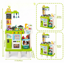 Load image into Gallery viewer, Kids Play Kitchen Set Pretend Cooking Toy with Accessories Educational Kitchen Playset for Boys and Girls Ages 3+