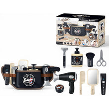 Load image into Gallery viewer, Hairdressing Stylist Playset Hair Salon Role Play Barber Toy Kit with Hair Dryer Fake Razor Barber Scissors for Kids 3+