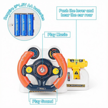 Load image into Gallery viewer, Car Garage Tracks Simulation Steering Wheel Toy Set Vehicle Playsets with Musical Puzzle Car Tracks Gifts for Child