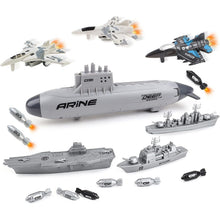 Load image into Gallery viewer, Aircraft And Battleship Submarine Playset