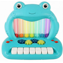 Load image into Gallery viewer, Blowing Ball Frog Piano Toy for Toddlers, Educational Musical Keyboard with Lights & Sounds, Early Learning Development Toy with Color Balls and Piano Keys for Boys & Girls Ages 18+ Months