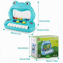 Load image into Gallery viewer, Blowing Ball Frog Piano Toy for Toddlers, Educational Musical Keyboard with Lights & Sounds, Early Learning Development Toy with Color Balls and Piano Keys for Boys & Girls Ages 18+ Months