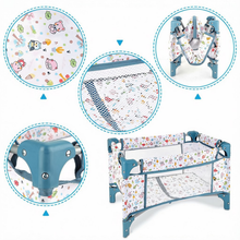 Load image into Gallery viewer, Baby Doll Crib with Storage Bag, Foldable Mesh Baby Doll Bed, Doll Furniture Accessory for Up to 18 Inch Baby Dolls, Christmas Birthday Pretend Play Gift for Kids Ages 3+