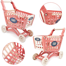 Load image into Gallery viewer, Kids Shopping Cart Playset with 64+ Accessories – Pretend Grocery Shop Toy with Fruit & Veg – Imaginative Role‑Play Set for Children Ages 3+