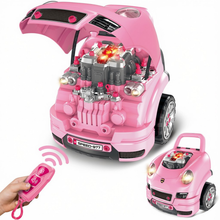 Load image into Gallery viewer, Pink Take Apart Building Truck Pretend Play Realistic Mechanic Toy w/Remote Control Key Gift with Sound and Light Functions