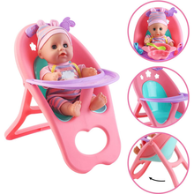 Load image into Gallery viewer, My First Baby Doll Playset with 12" Soft Doll, Rocking Crib, High Chair & Feeding Accessories – Beginner’s Pretend Baby Care Toy for Kids Ages 3+