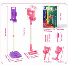 Load image into Gallery viewer, 3‑in‑1 Kids Toy Vacuum Cleaner Set – Pretend Cleaning Kit with Mop, Broom & Accessories