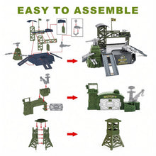 Load image into Gallery viewer, Army Men Playset Military Base Set with Military Vehicle Weapon Gear Accessories Vehicles Accessories and Play Map Great Army Toys