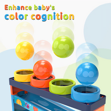 Load image into Gallery viewer, 3-Layer Ball Drop Toy - Color sorting toys-Montessori STEM Learning Game for Toddlers 1-3 Years - Pound & Play Hammer Activity with Rolling Balls - Develops Fine Motor Skills, Hand-Eye Coordination - Baby Gift for Boys Girls (Random Colours)