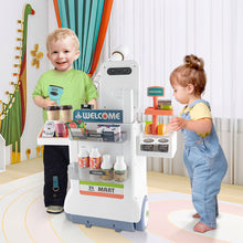 Load image into Gallery viewer, 47PCS Simulation Cash Register Toy Pretend Supermarket Cart Shopping Toys Grocery Store Food Accessories Christmas Birthday Gift