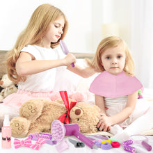 Load image into Gallery viewer, 27PCS Hair Salon Toys Sets Hairdressing Toy Role Play Stylist for Child 3+