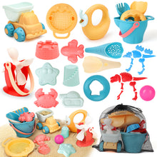 Load image into Gallery viewer, 19PCS Beach Toys Set for Kids Summer Games Outdoor Play Sand Garden Toy Sand Mould Tools Baby Bath Toys for Toddlers 3+