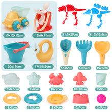 Load image into Gallery viewer, 19PCS Beach Toys Set for Kids Summer Games Outdoor Play Sand Garden Toy Sand Mould Tools Baby Bath Toys for Toddlers 3+