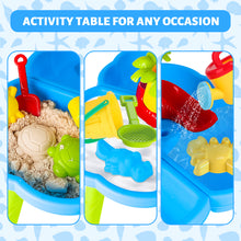 Load image into Gallery viewer, Activity Sand Water Table Toy Sensory Play Table for Toddlers Outdoor Summer Beach Toys Gift for Kids Girls Boys
