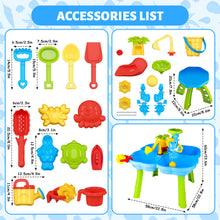 Load image into Gallery viewer, Activity Sand Water Table Toy Sensory Play Table for Toddlers Outdoor Summer Beach Toys Gift for Kids Girls Boys