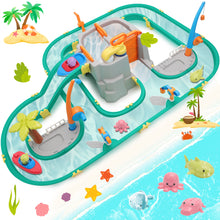 Load image into Gallery viewer, Water Surfing Adventure Playset – Interactive Water Table with Floating Boats, Fishing Game, and Drifting Tracks for Kids' Sensory & STEM Learning Fun