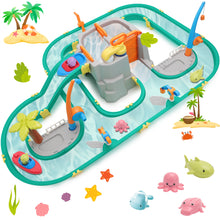 Load image into Gallery viewer, Water Surfing Adventure Playset – Interactive Water Table with Floating Boats, Fishing Game, and Drifting Tracks for Kids' Sensory & STEM Learning Fun