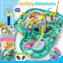Load image into Gallery viewer, Water Surfing Adventure Playset – Interactive Water Table with Floating Boats, Fishing Game, and Drifting Tracks for Kids' Sensory & STEM Learning Fun