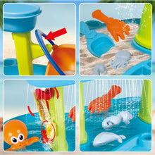 Load image into Gallery viewer, Luxury Beach Water Table for Kids – Interactive Sand and Water Playset with Ocean Animal Figures, Waterfalls, and Splashing Fun – Perfect Outdoor Toy for Toddlers to Explore Creativity and Learning