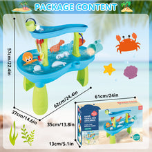 Load image into Gallery viewer, Luxury Beach Water Table for Kids – Interactive Sand and Water Playset with Ocean Animal Figures, Waterfalls, and Splashing Fun – Perfect Outdoor Toy for Toddlers to Explore Creativity and Learning