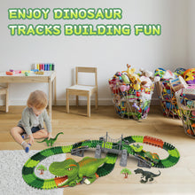 Load image into Gallery viewer, Dinosaur Track Toy Set, Dinosaur Track Toys for Kids, Dinosaur Toys for Boys 3 -6 years old, Track Car Track Set, Dinosaur World, Dinosaur Tunnel, Birthday Christmas Gift